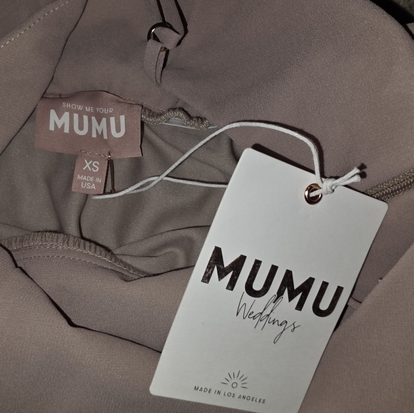 Show Me Your Mumu Bridesmaid Champagne Chiffon A Line Maxi Dress XS - Picture 4 of 13